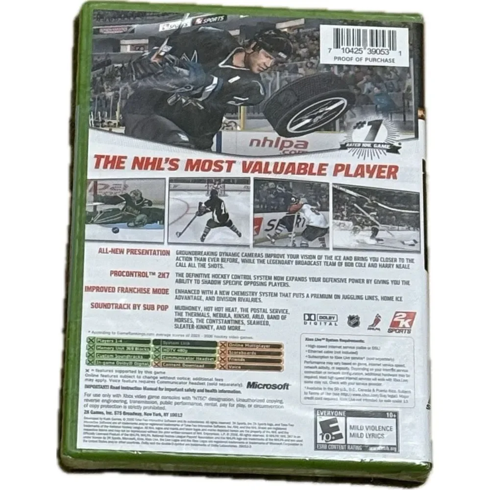 NHL‎ 2K7 (Microsoft Xbox, 2006) NEW -SEALED